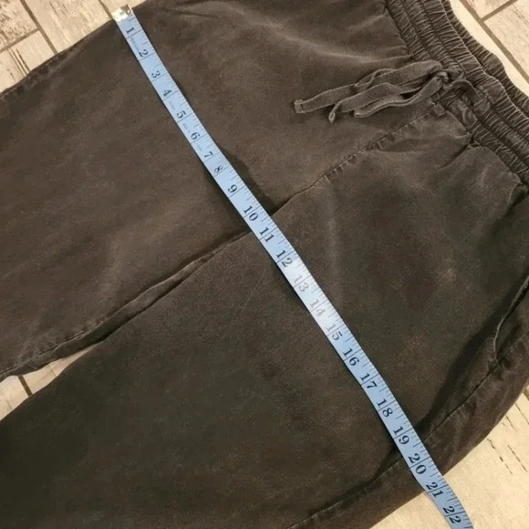 BELLA DAHL black wash Tencel Lyocell drawstring joggers athleisure gorpcore S - Picture 12 of 13